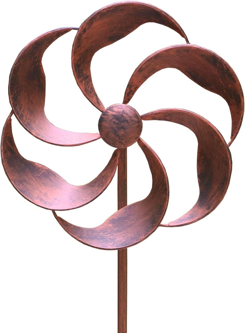 LERFUGI 360 Degree Swivel Metal Wind Spinner Single Blade Willow Leaves Classic Outdoor Decor for Garden Patio Lawn Yard 48x10 Inches - Image 1